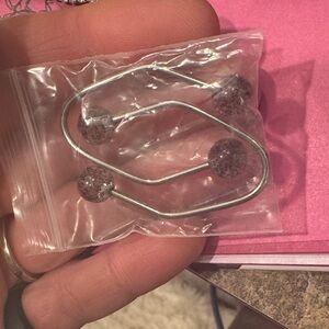 Elegant Silver and Purple Women's Jewelry dimple setters